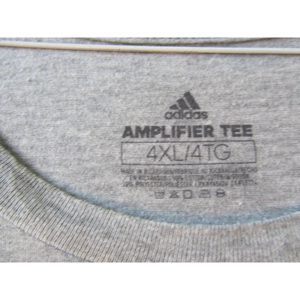 Adidas Amplifier Tee Shirt Mens 4XL Gray Maroon Olive Green Logo Short Sleeve